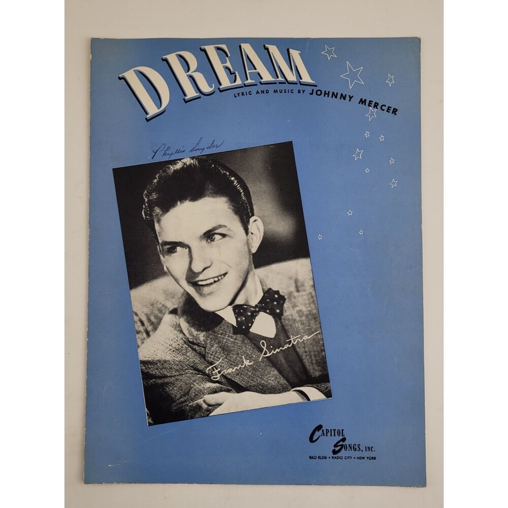 Dream  - Vintage 1944/1945 sheet music by Johnny Mercer - Frank Sinatra #SM3
